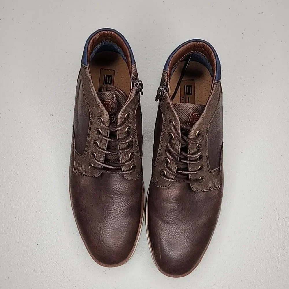 B-52 By Bullboxer Sully Men's Boots Size 6 Lace Up Side Zip Lace Up
